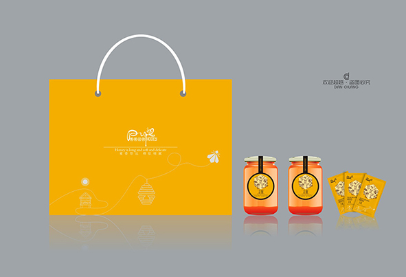 蜂蜜包裝盒袋子設計
